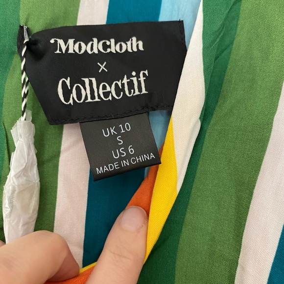 Modcloth Collectif rainbow maxi S - Picture 3 of 5